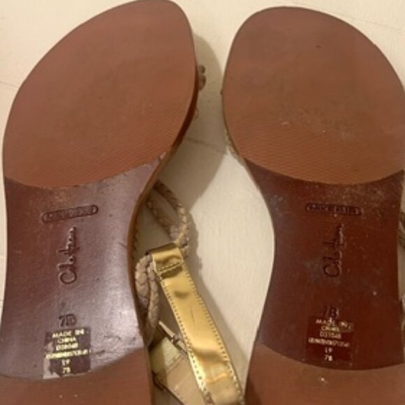 Cole Haan Neutral Flat Sandals 7 - Picture 4 of 4